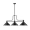 Z-Lite Melange Billiard, 3-Light, 14 In.W x 52 In.L x 21 In.H, Matte Black/Matte Black 725-3MB-MMB - alternate 4